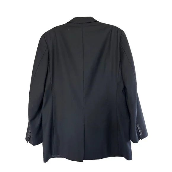 Lauren Ralph Lauren Black Suit Jacket Men 42L Two Button Blazer - Picture 2 of 10